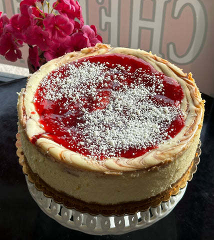 White Chocolate Raspberry Cheesecake