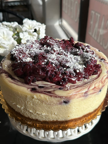 White Chocolate Blueberry Cheesecake